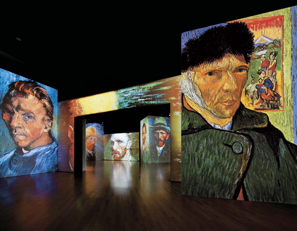 3D museum Van Gogh Alive Berlijn zelfportretten