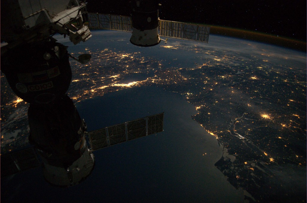Avond in Istanbul -foto André Kuipers vanuit ISS - ESA