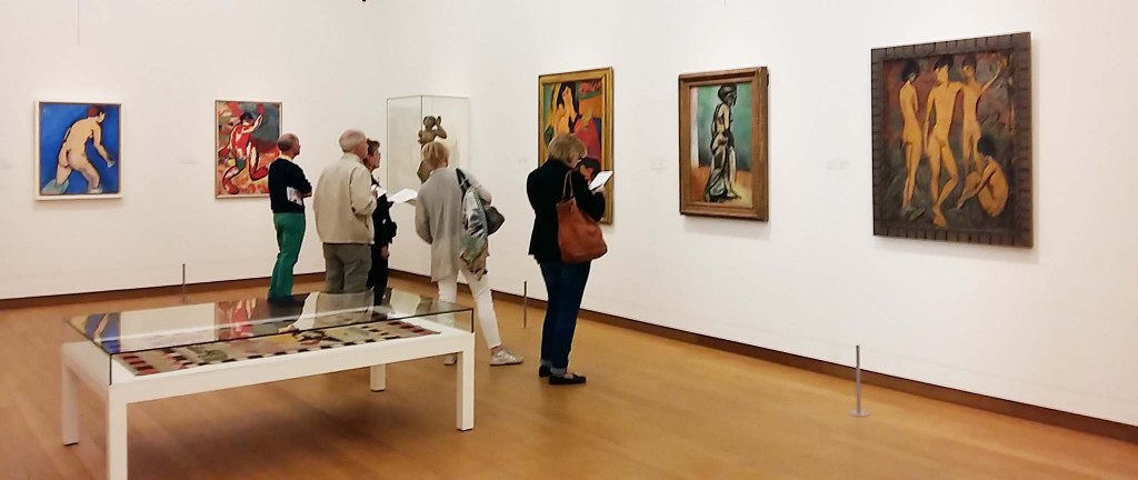 Matisse-zaal-3-de baadster van Matissen-en de  bader van Kirchner