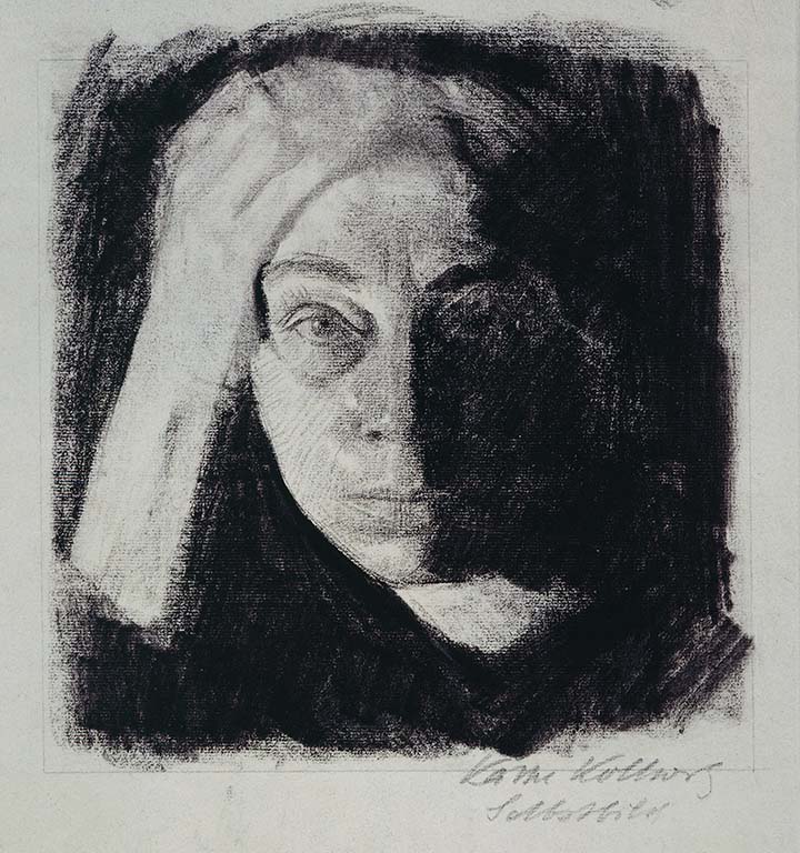 Kathe Kollwitz 1910 zelfportret © Käthe Kollwitz Museum Keulen