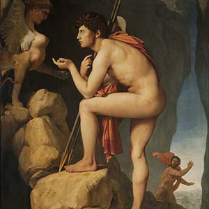 Oedipus geschiklderd door Ingres coll Musee Louvre Lens