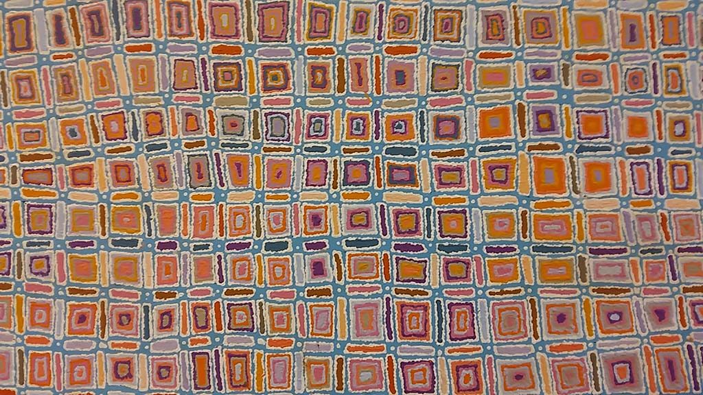 Aboriginal kunst in AAMU - detail foto wilma Lankhorst