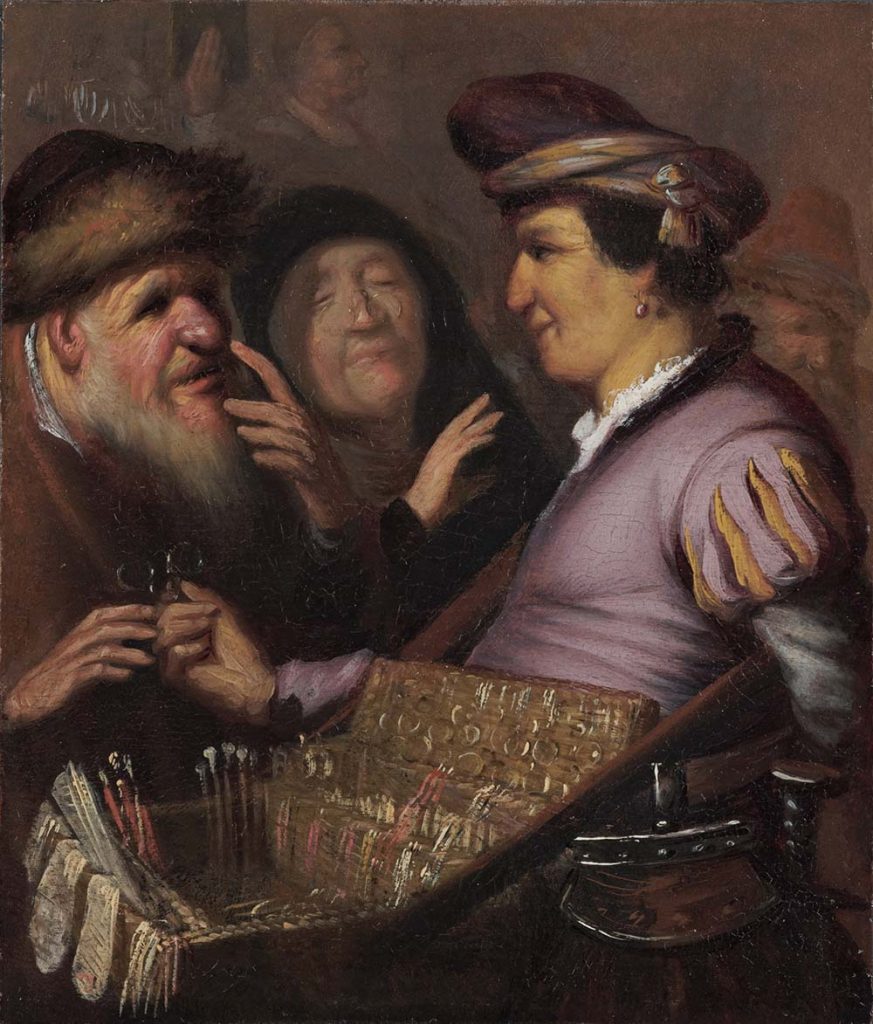 Brillenverkoper 1624 Rembrandt van Rijn collectie Museum de Lakenhal in Leiden