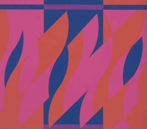  Bridget-Riley-curve-painting_Two_reds_with_violet-2008-coll-Gemeentemuseum-Den-Haag
