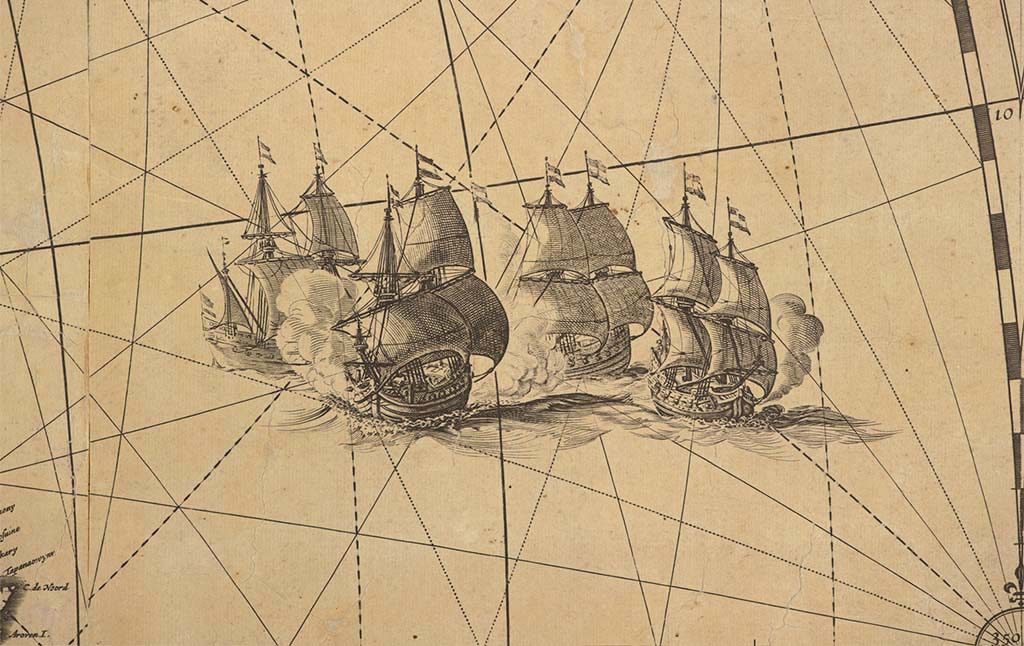Wereldkaart van Blaeu zeeslag-©-Scheepvaartmuseum-Amsterdam