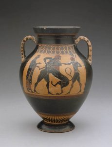 Amphora-met-afb-Herakles-der-mit-dem-nemeischen-Löwen-ringt_um-540-v.-Chr._Antikensammlung