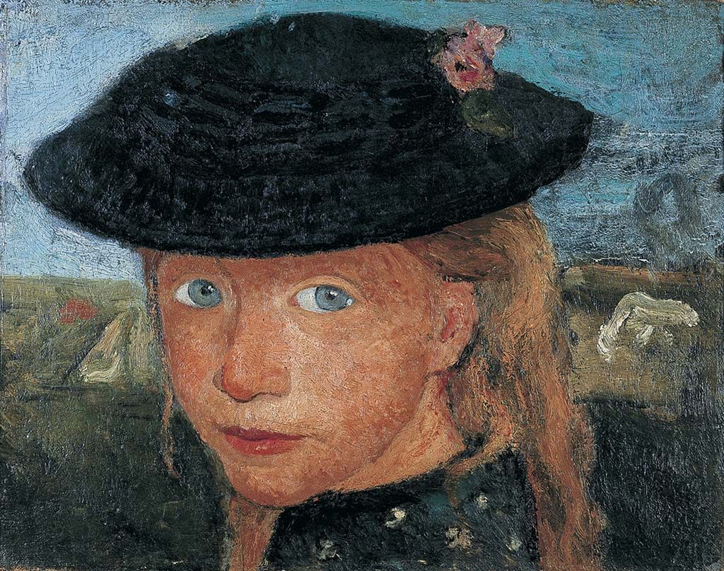Paula Modersohn Becker Portret-van-een-jong-meisje-met-strohoed-1904.-Von-der-Heydt-Museum-Wuppertal.