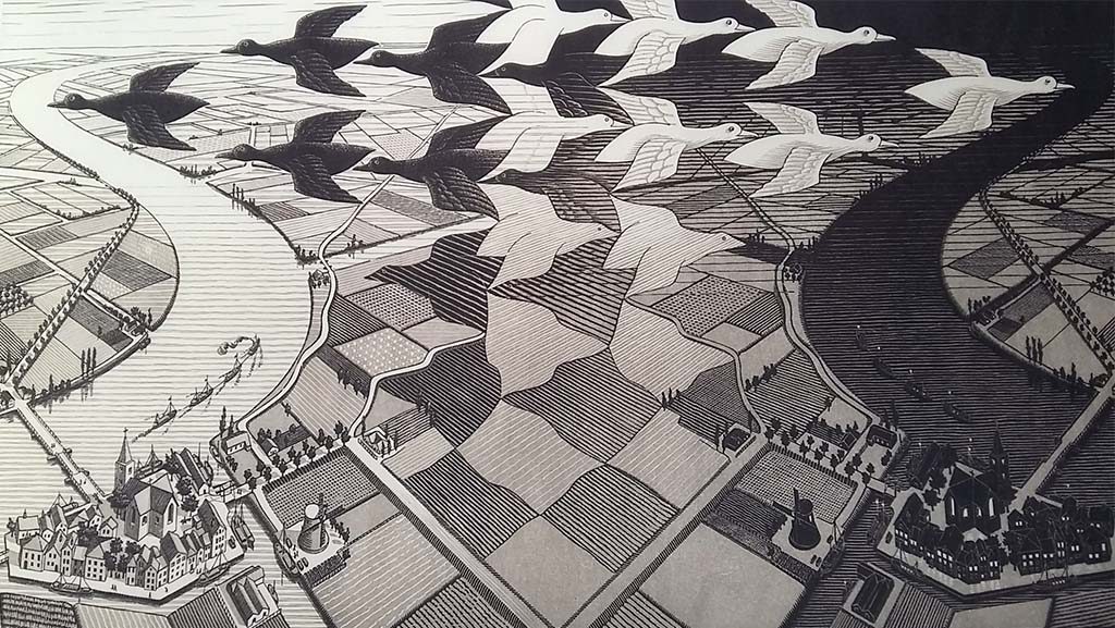 M.C_Escher-dag-en-nacht-1960-Fries-Museum.