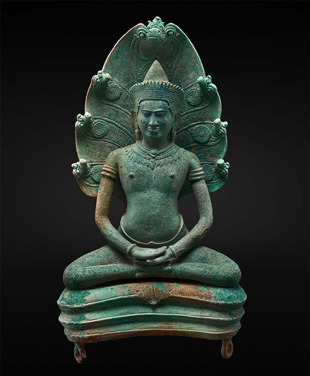 Het leven van Boeddha bronzen beeld 12e eeuw