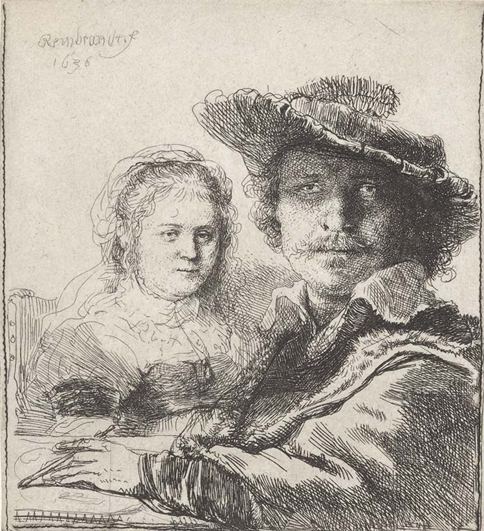 Saskia Rembrandt zelfportret-met-Saskia-1629-1633