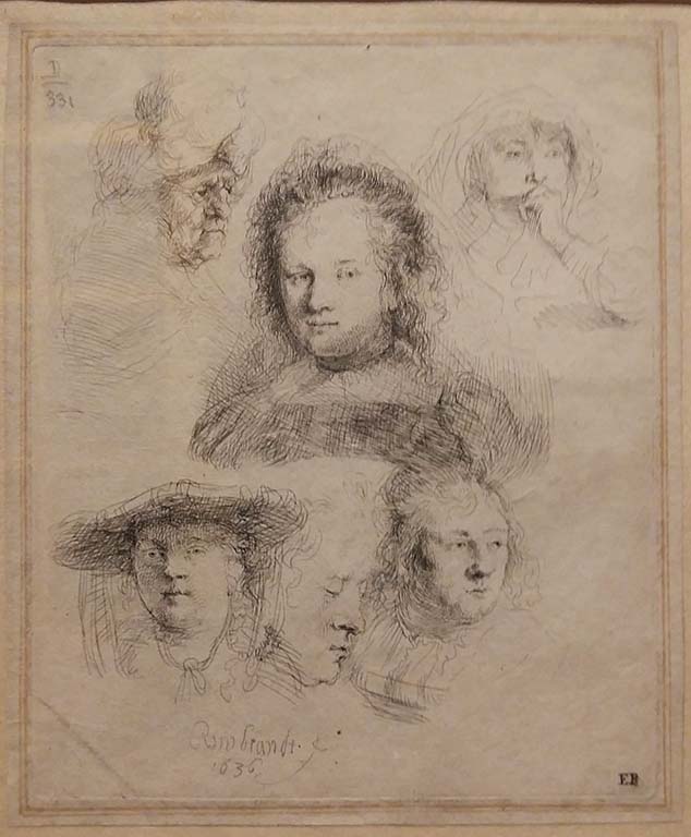  Saskia en Rembrandt-schetsblad-5-koppen-Saskia-en-een-oudere-vrouwn-1636-foto-Wilma-Lankhorst