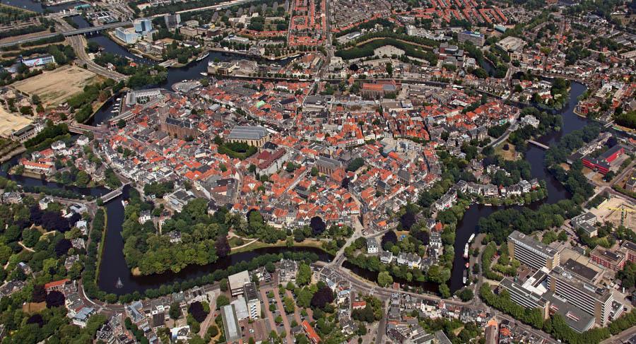 Hanzestad Zwolle luchtfoto