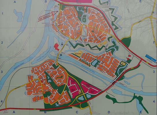 Hanzestad Doesburg-stadsplan
