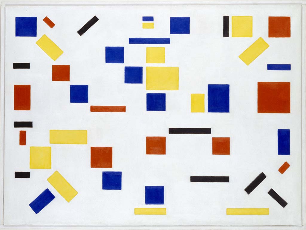 de Stijl_2017 Mondriaan_ Bart-van-der-Leck-Composition-No.-8-1917-coll-Gemeentemuseum-Den-Haag