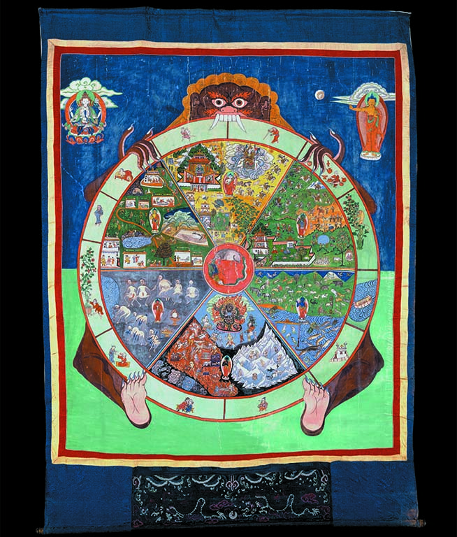 Leven-met-goden-Wheel-of-Life-or-painted-cloth