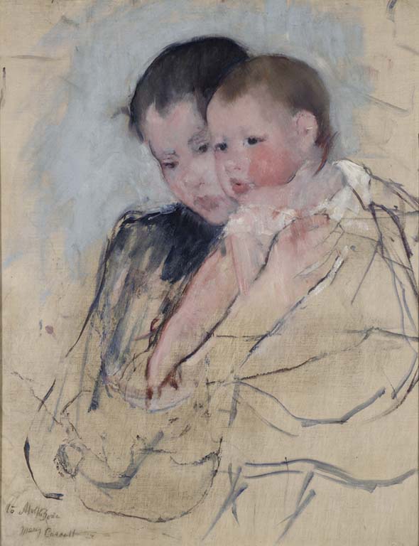 Mary Cassatt Baby-in-moedersarmen-1890-91-Coll-Pennsylvania-Academy-of-the-Fine-Arts-Philadelpia