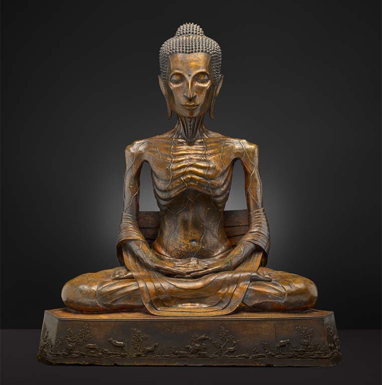 Uitgehongerde Boeddha Gautama. Thailand, 1890. Brons, h. 89 cm. Ger Eenens Collection The Netherlands / Wereldmuseum Rotterdam