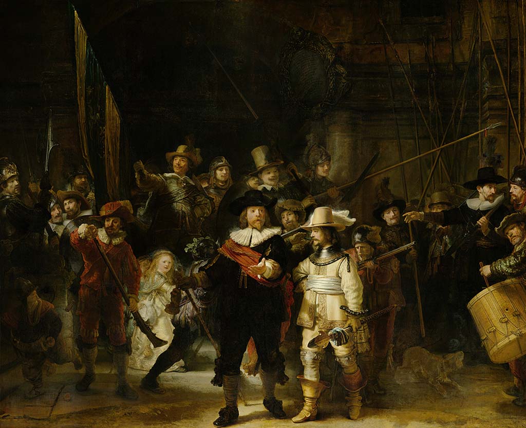 Alle Rembrandts_Rembrandt-van-Rijn-Schutters-van-wijk-II-olv-kapitein-Frans-Banninck-Cocq-de-Nachtwacht-1642