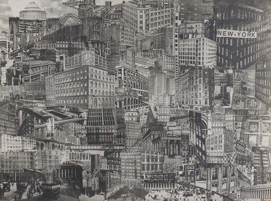Nieuwe Kaders Grossstadt collage (1920) © Paul Citroen Coll. Kunstmuseum, Den-Haag
