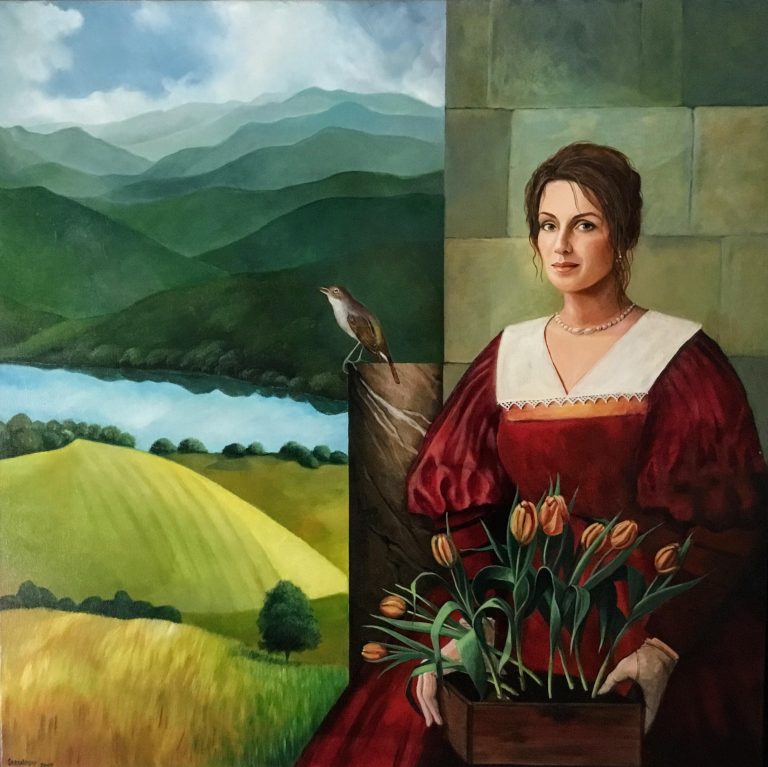 Slavica Sekuloski Nostalgia (2007) zelfportret olieverf op doek @Slavica_Sekuloski
