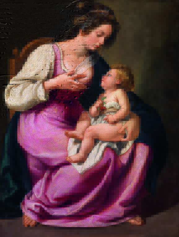 Artemisia Gentileschi Madonna met kind (1616-18) Palazzo Pitti Florence