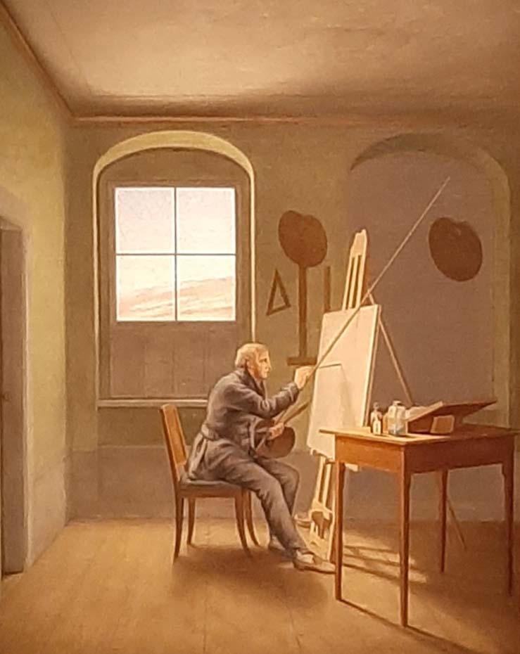 Leipzig MdbK Caspar D. Friedrich in zijn atelier (1814-19) © Georg F. Kersting © foto Wilma_Lankhorst