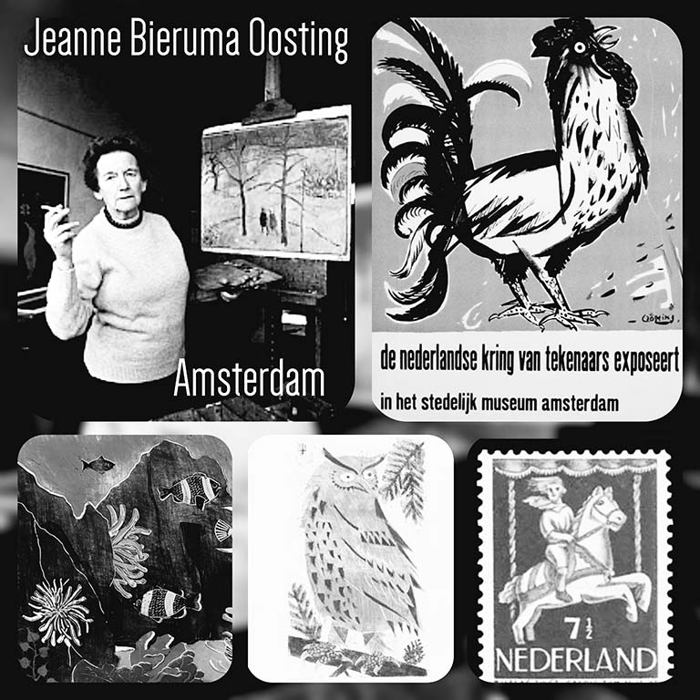 Jeanne Bieruma Oosting biografie collage Amsterdam na 1945 © Wilma_Lankhorst