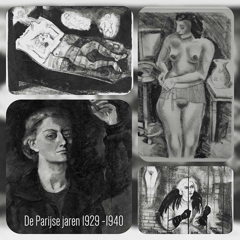 Zomer met Jeanne Bieruma_Oosting biografie collage Parijse jaren 1929 -1940 © Wilma_Lankhorst