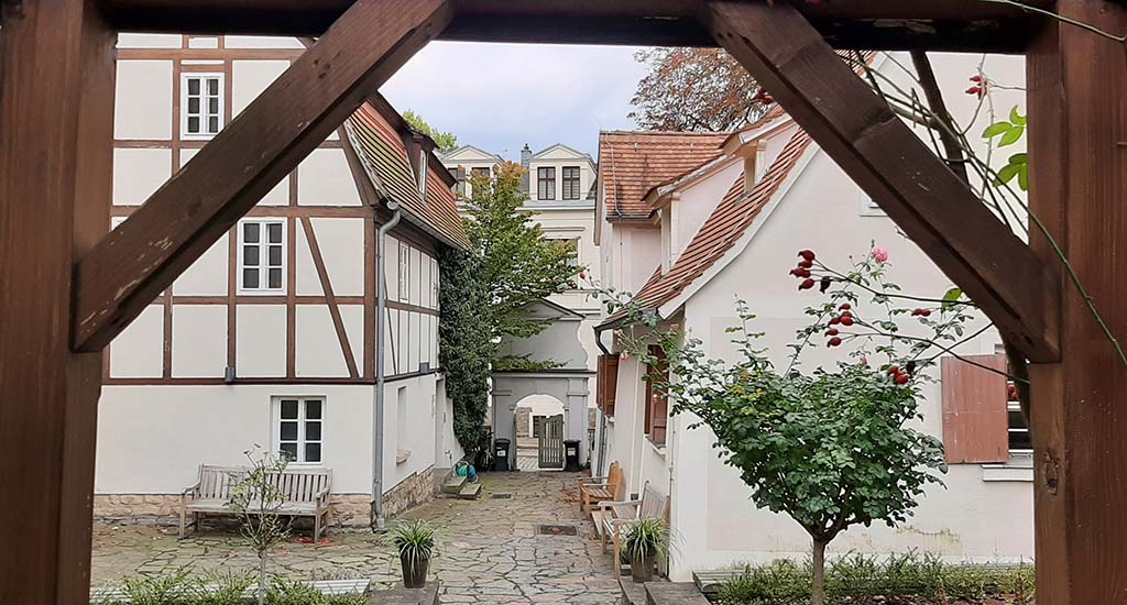 Leizpig Schillerhaus gezien vanuit de Achtertuin © foto Wilma_Lankhorst