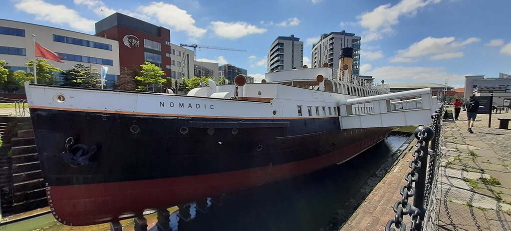 Titanic Belfast Bezoek ook de tender de S.S. Nomadic © foto Wilma_Lankhorst.