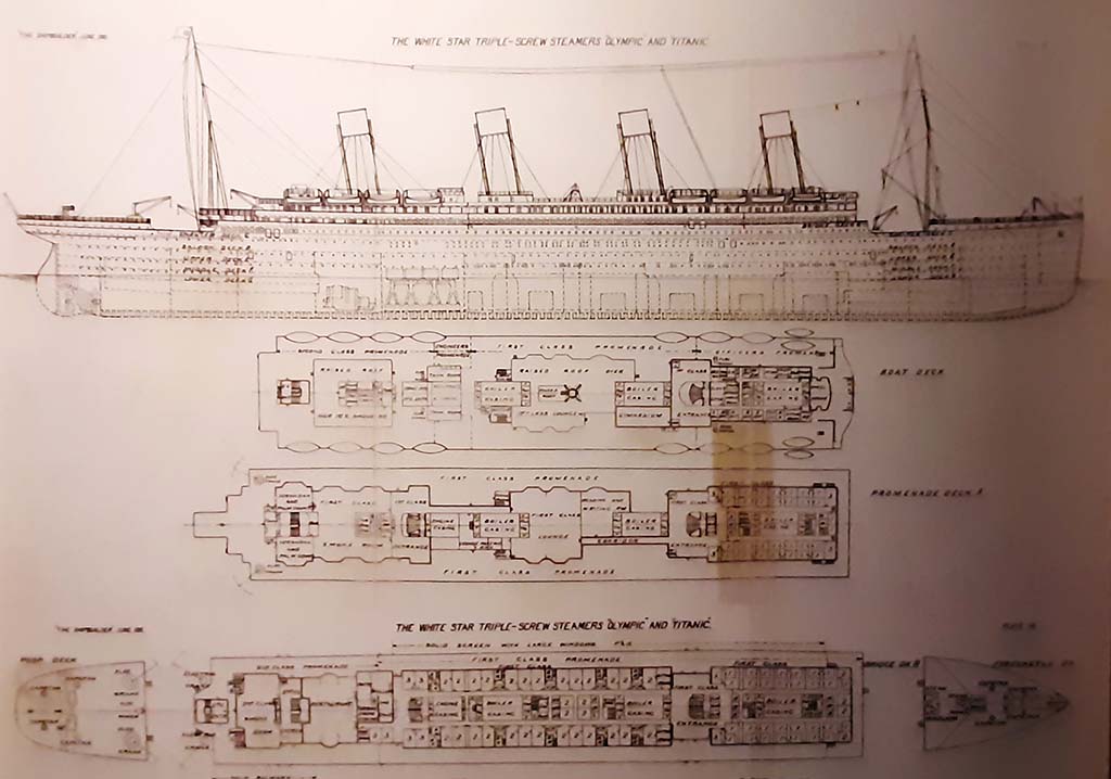 Titanic Belfast Bouwontwerpen van de R.M.S. Titanic © foto Wilma_Lankhorst.