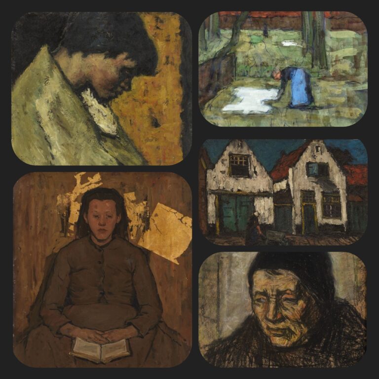 Collage van enkele werken van Suze Robertson © collage Wilma Lankhorst.