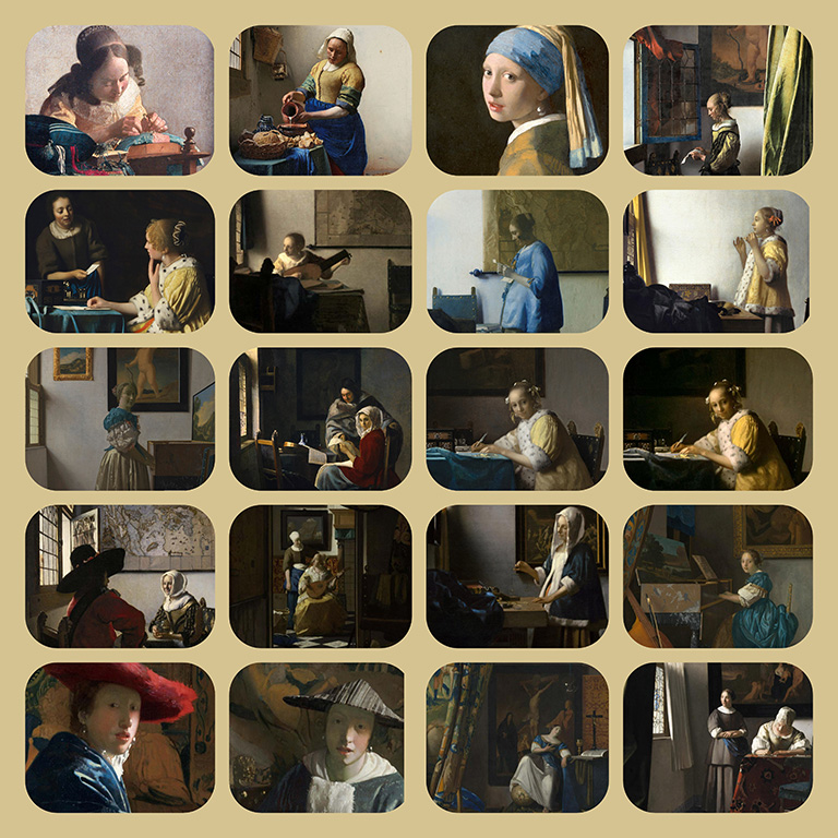 Vermeer mania collage schilderijen in het Rijksmuseum