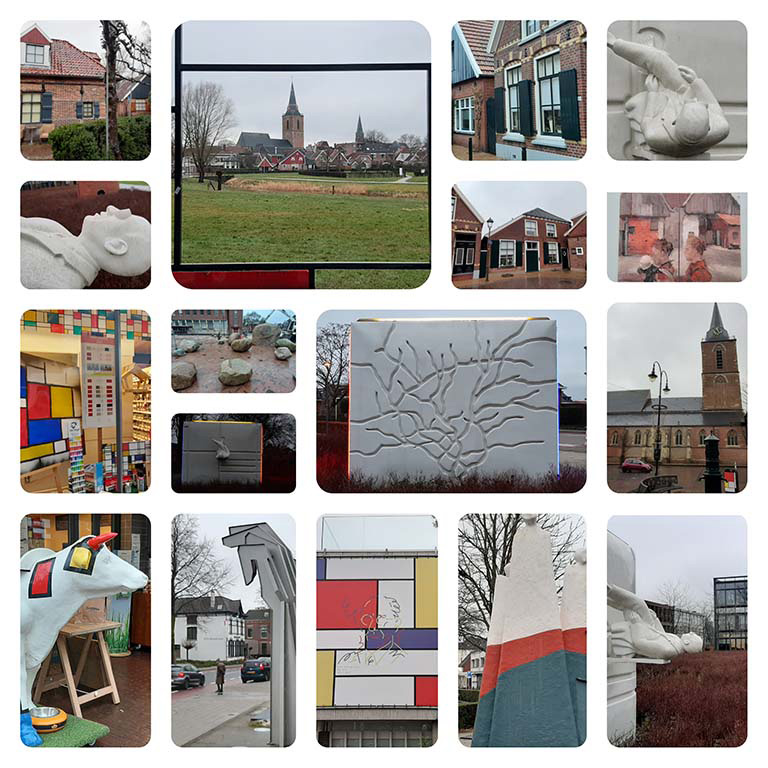 Winterswijk Mondriaan geeft sfeer aan Winterswijk © fotocollage Wilma_Lankhorst