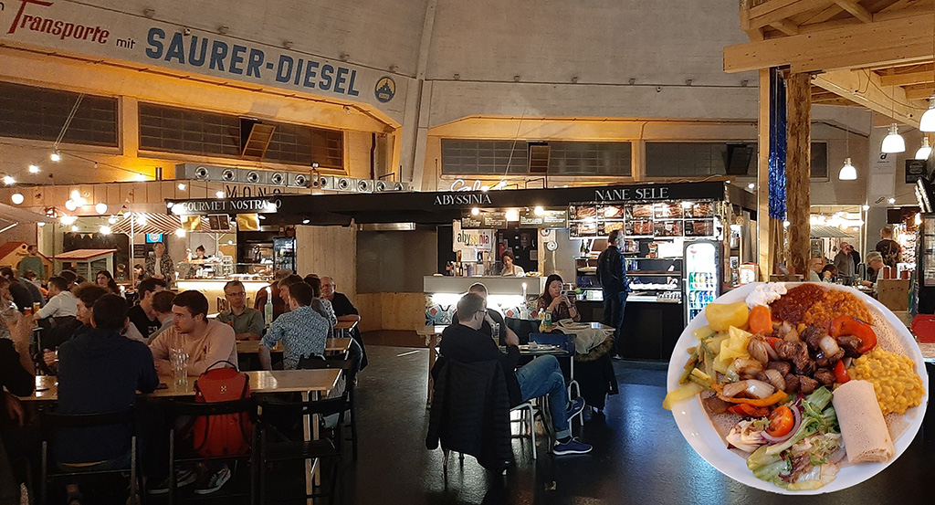 Basel Markthalle, een leuke plek om iets te eten en te drinken © foto wilma_Lankhorst_