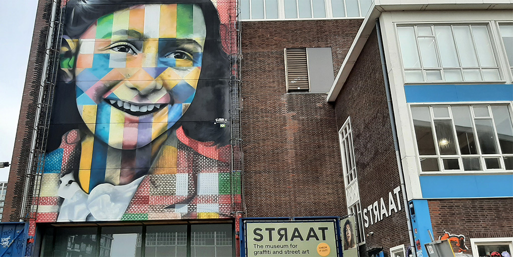 Amsterdam Museum STRAAT, Anne Frank © Eduardo Kobra © foto Wilma_Lankhorst