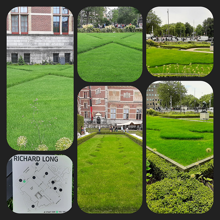 Amsterdam Richard_Long Grassculpturen in de tuinen van het Rijks © foto Wilma_Lankhorst