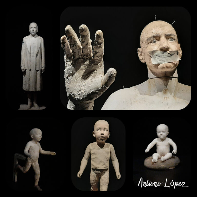 Antonio López Sculpturen in de donkere entree © Antonio López © foto Wilma Lankhorst.