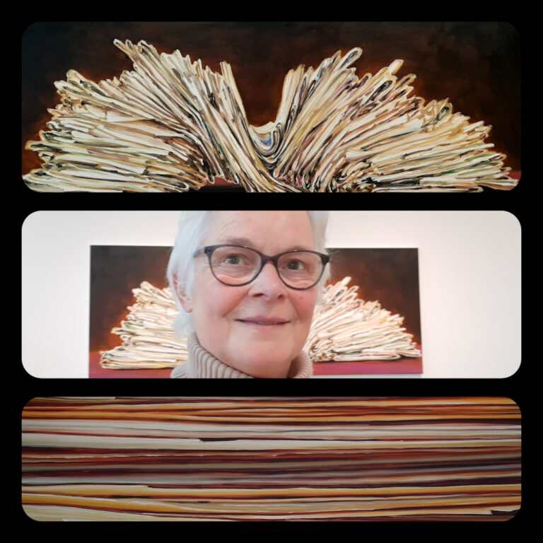 Cornelius Völker Boven Krantenstapel (2016), onder Papieren (2018) © Cornelius Völker © foto Wilma_Lankhorst.