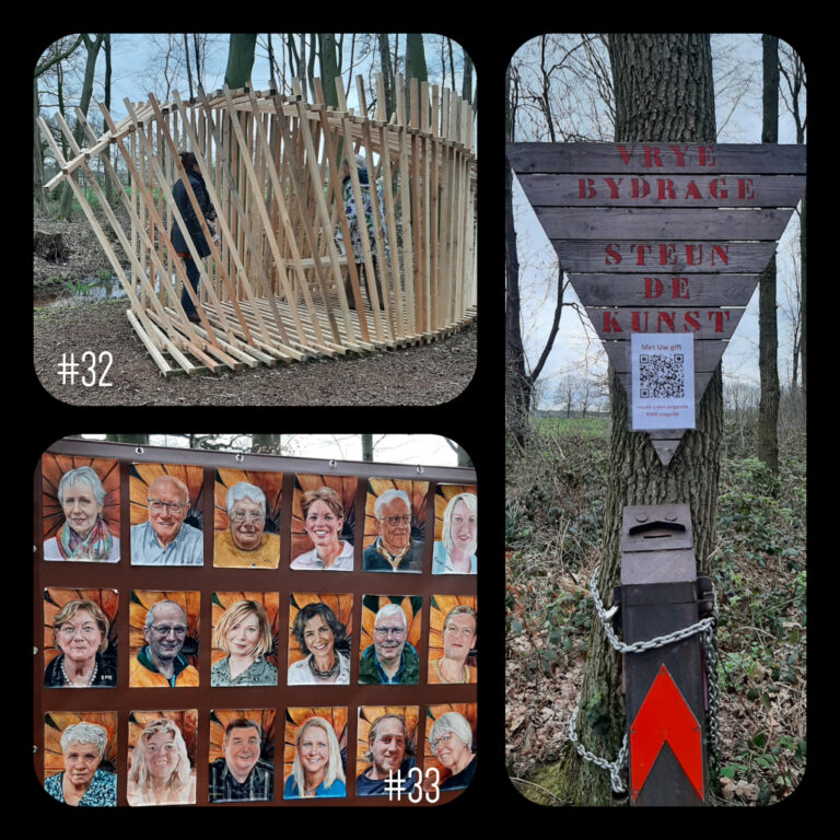 Kunstwandwelroute 13. l. boben de folly, l. onder Kaften van levensboeken © foto Wilma_Lankhorst.