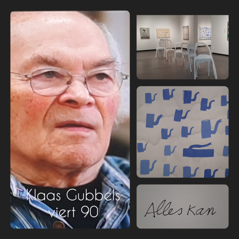 Klaas Gubbels Klaas Gubbels viert zijn 90ste verjaardag in Museum Arnhem © collage Wilma_Lankhorst.