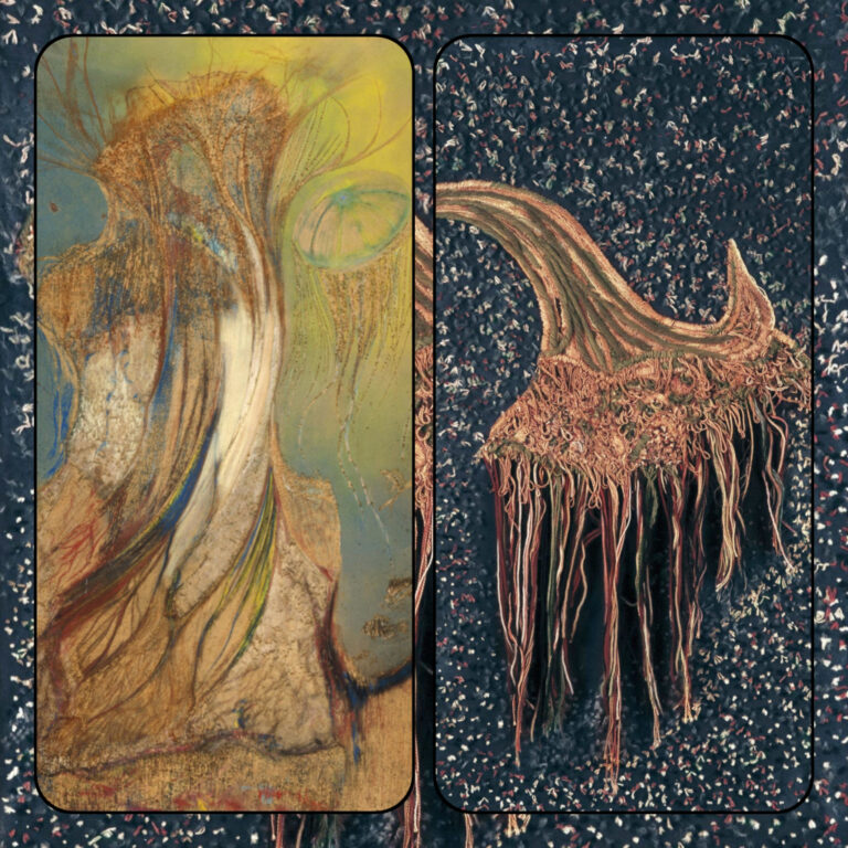 L. Diepzeetuin (1918) © Janus van Zeegen r. Zeepolyp (19118) © Christine van Zeegen.