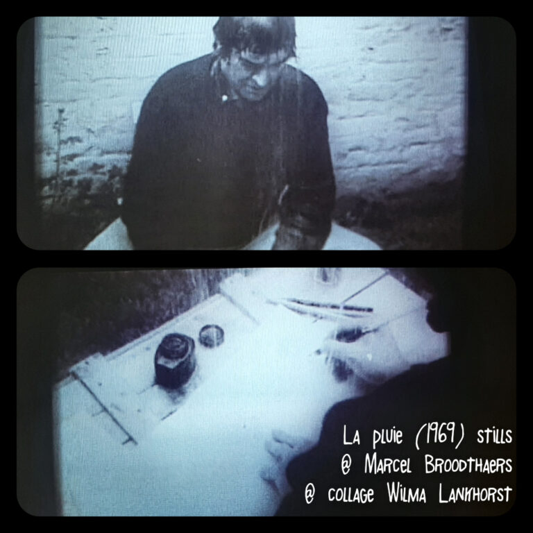 Marcel_Broodthaers La pluie (1969 stills © Marcel broodthaers © collage Wilma_Lankhorst