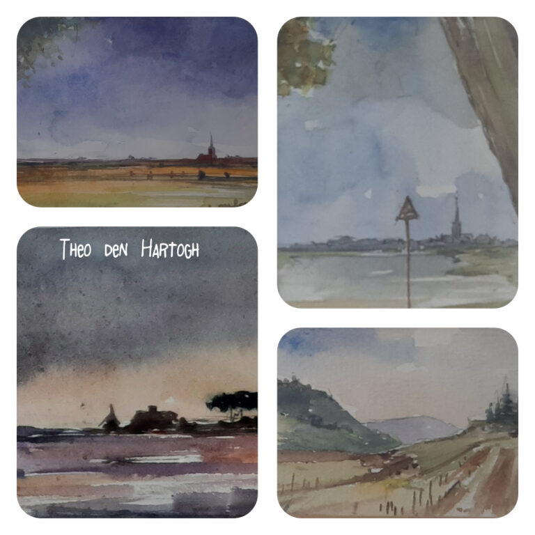 Stadsmuseum Doetinchem Diverse aquarellen © Theo den Hartogh © foto Wilma_Lankhorst