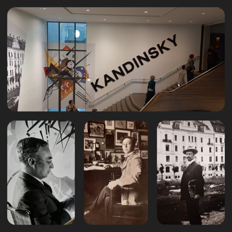 Kandinsky Enkele foto's van de kunstenaar en de toegang tot de expositie © foto's en collage Wilma_Lankhorst.