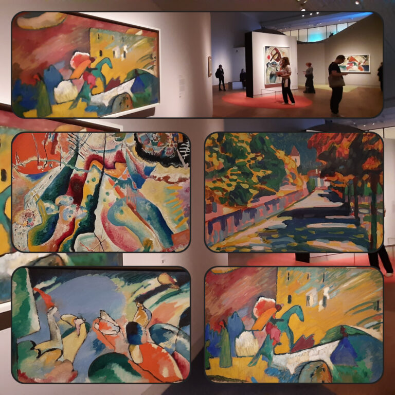 Kandinsky Verschillende werken l boven en r. onder Improvisatie III (1909) © Kandinsky © foto's en collage Wilma_Lankhorst.