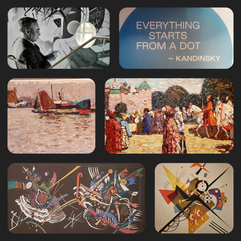 Kandinsky Verschillende werken uit de expositie © foto's en collage Wilma_Lankhorst.