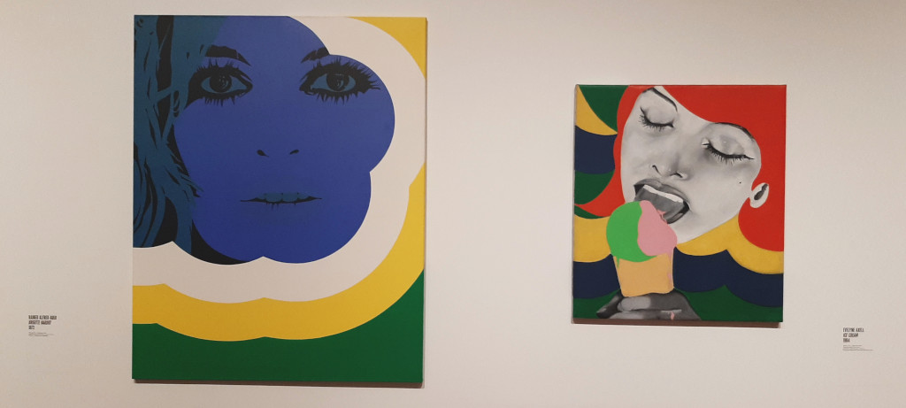 Museum_MORE Brigitte Bardot (1972) l. © Rainer A. Auder, r. Ice cream (1964) © Evelyne Axell © foto Wilma_Lankhorst