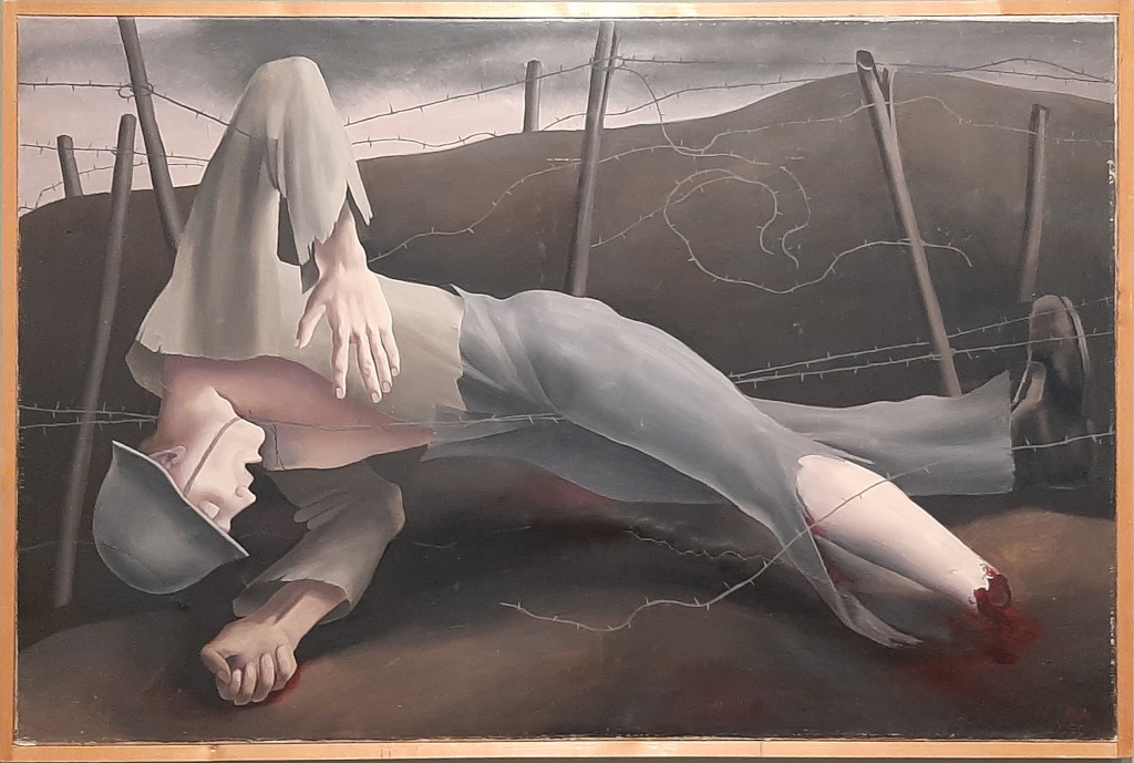 Gorssel Dode strijder in prikkeldraad (ca. 1920) © Robert Angerhofer (1895-1987) © foto Wilma_Lankhorst