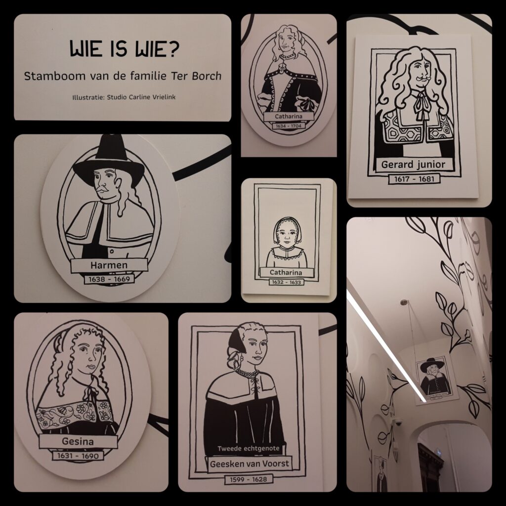 Zwolle Stamboom van de familie Ter Borch in de gang van ANNO Museum © foto Wilma_Lankhorst.